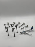 10x Airport Flutlichtmasten - Maßstab 1:500 - MiniAviation