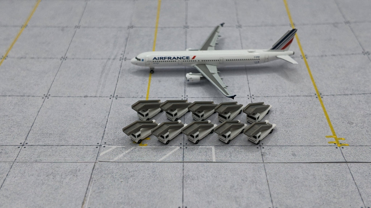 10x Fluggasttreppen-Fahrzeuge – Maßstab 1:500 - MiniAviation