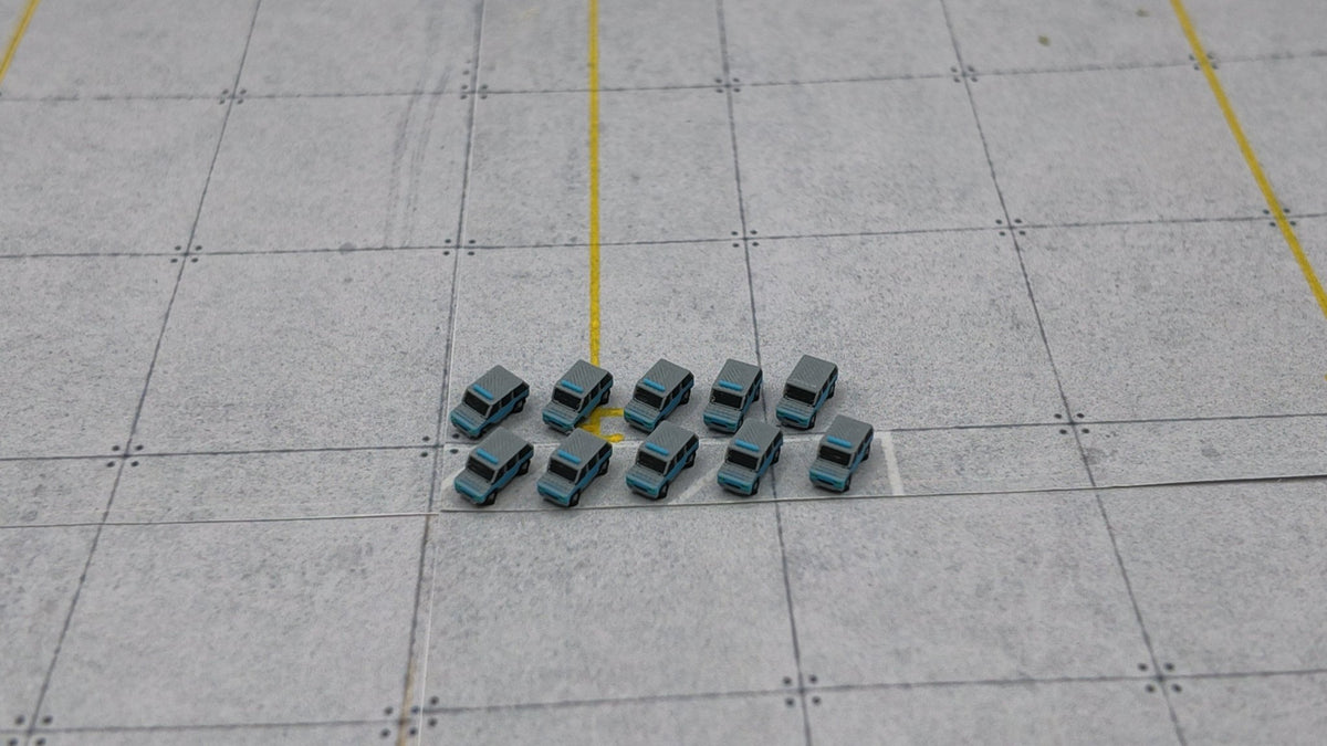 10x Polizei-Geländewagen Set - Maßstab 1:500 - MiniAviation