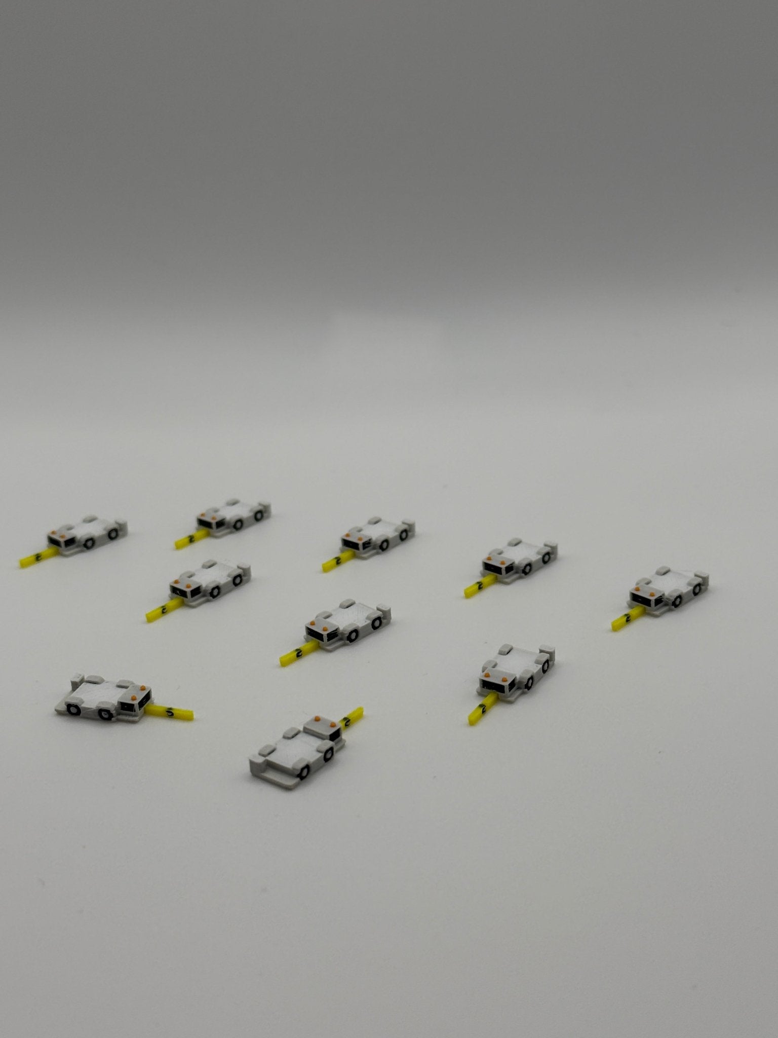 10x Push Truck mit Stange - Maßstab 1:500 - MiniAviation