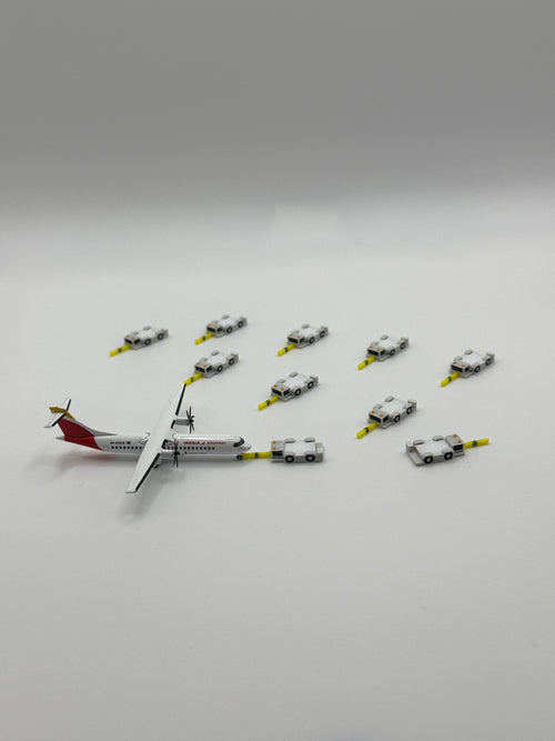 10x Push Truck mit Stange - Maßstab 1:500 - MiniAviation