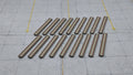 18x Modellbahngleise für Flughafen- und Stadtdioramen – 1:500/1:400 - MiniAviation