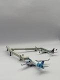 6x Doppelete Ausziehbare Fluggastbrücken – Maßstab 1:500 - MiniAviation
