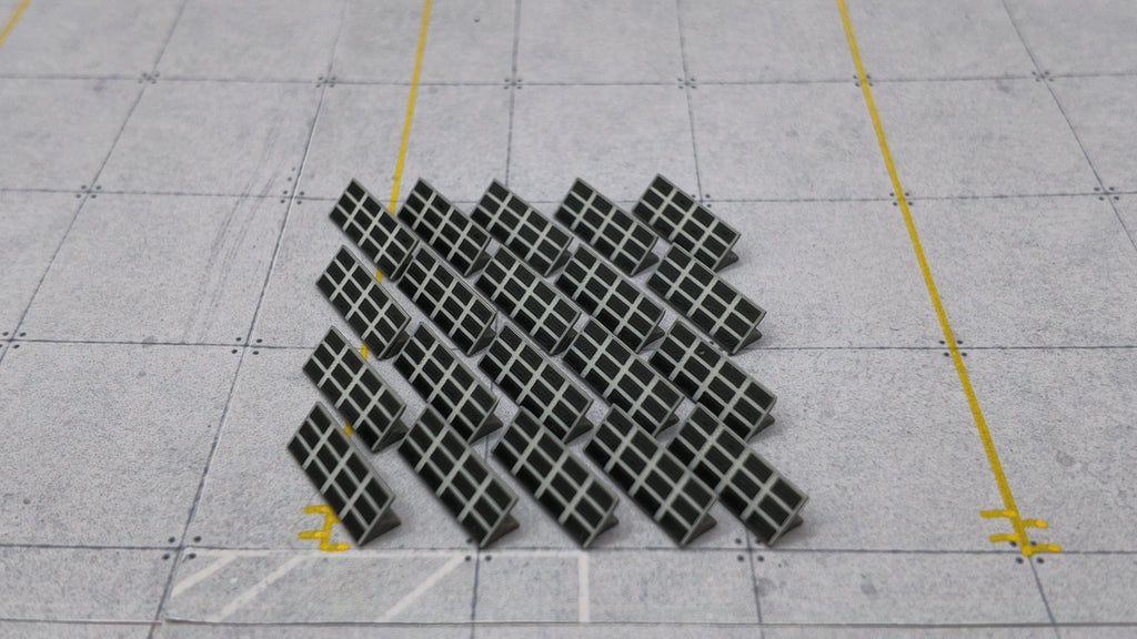 20x Solarbänke / Photovoltaik-Elemente für Flughafendioramen – 1:500/1:400