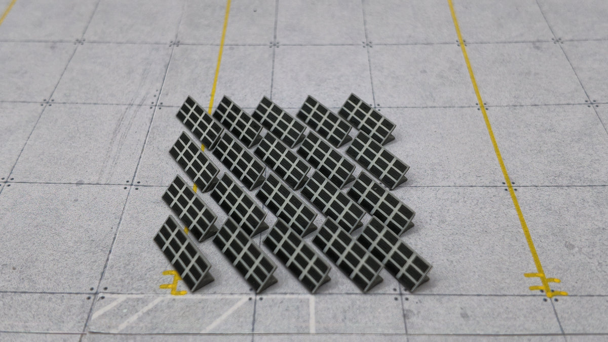 20x Solarbänke / Photovoltaik-Elemente für Flughafendioramen – 1:500/1:400