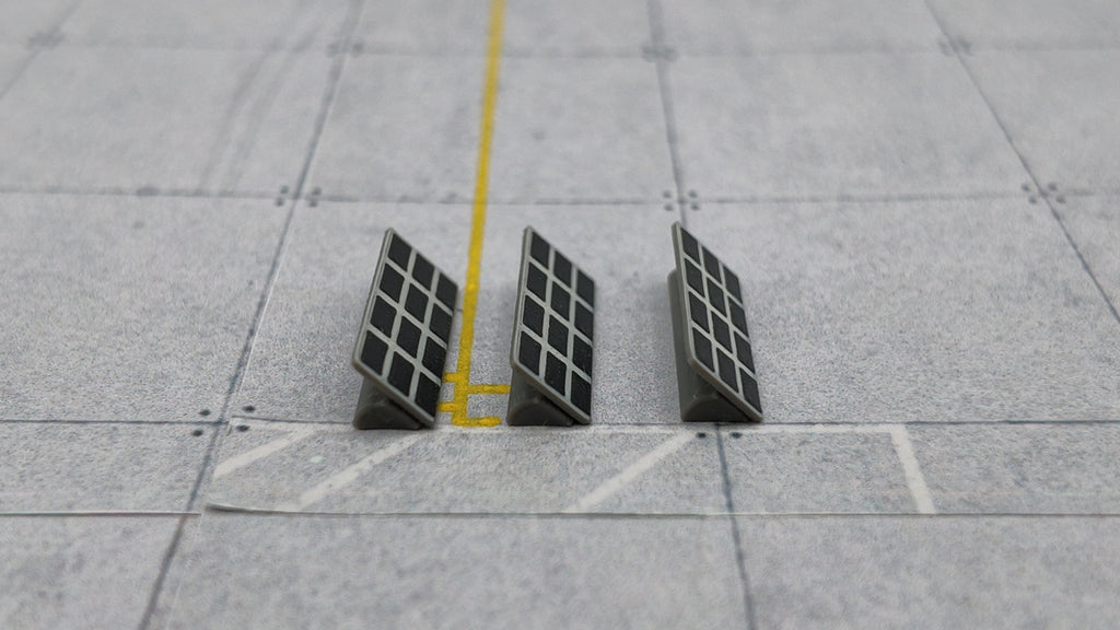 20x Solarbänke / Photovoltaik-Elemente für Flughafendioramen – 1:500/1:400
