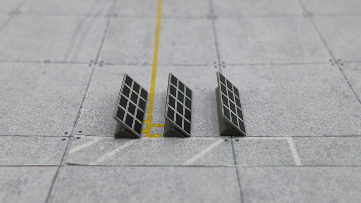 20x Solarbänke / Photovoltaik-Elemente für Flughafendioramen – 1:500/1:400