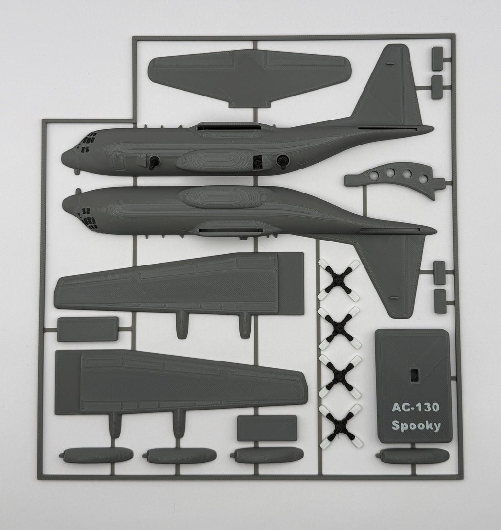 AC - 130 „Spooky“ – 3D - Druck Flugzeugmodell mit Standfuß - MiniAviation