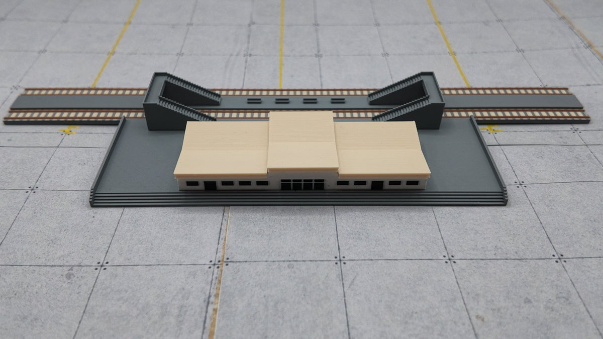 Bahnhof mit Zügen &amp; 2 Gleisen – 1:500 / 1:400 - MiniAviation
