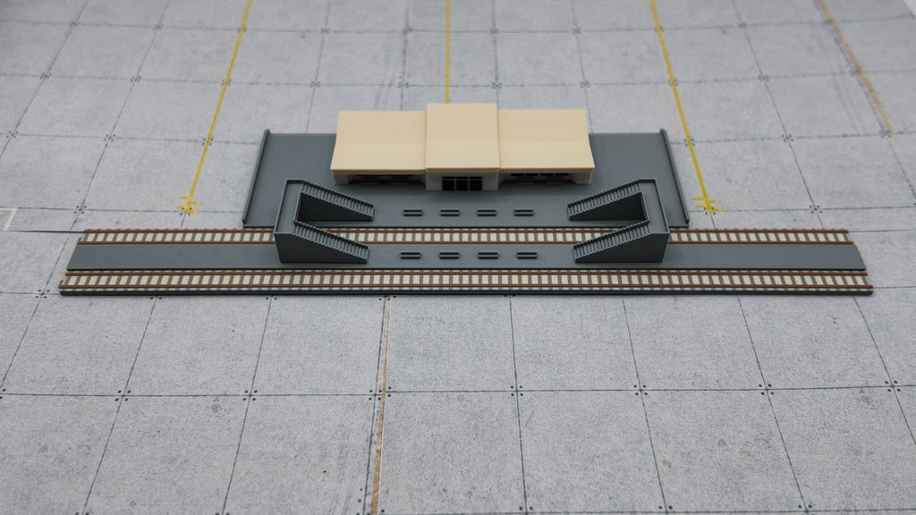 Bahnhof mit Zügen &amp; 2 Gleisen – 1:500 / 1:400 - MiniAviation
