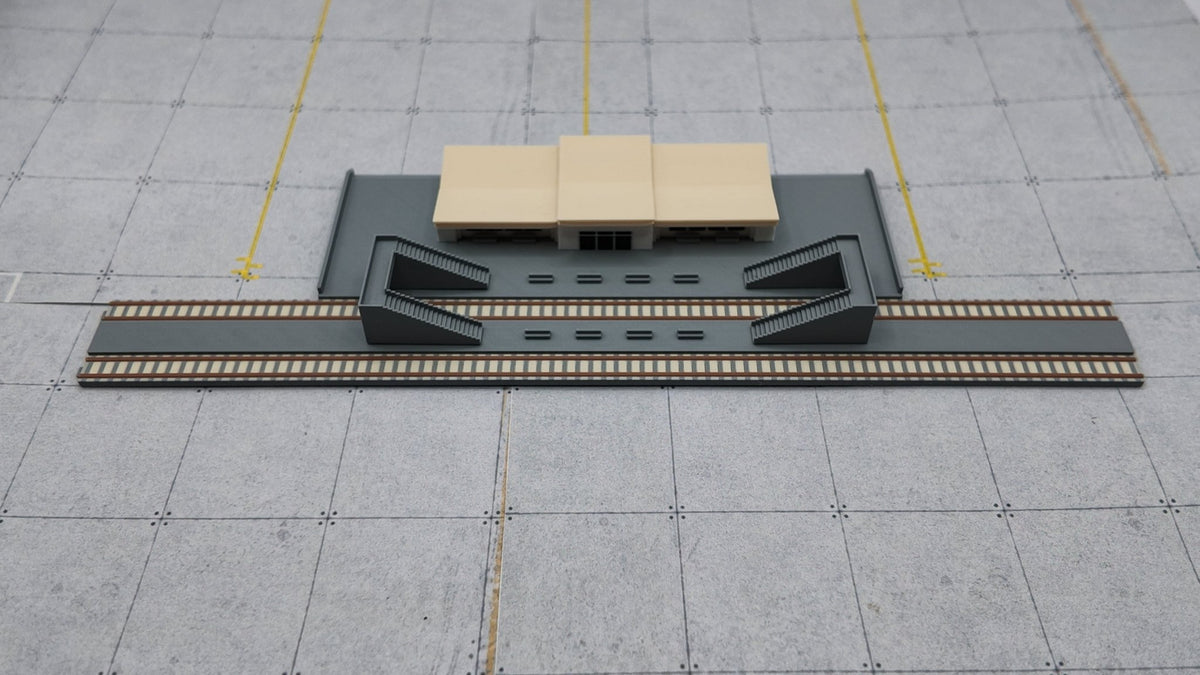 Bahnhof mit Zügen &amp; 2 Gleisen – 1:500 / 1:400 - MiniAviation