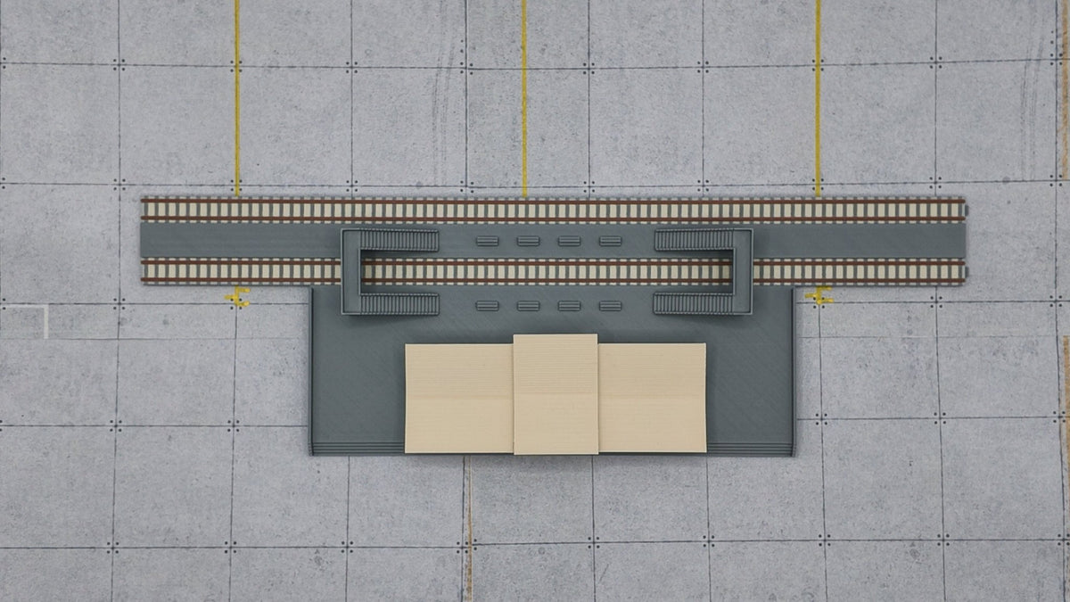Bahnhof mit Zügen &amp; 2 Gleisen – 1:500 / 1:400 - MiniAviation