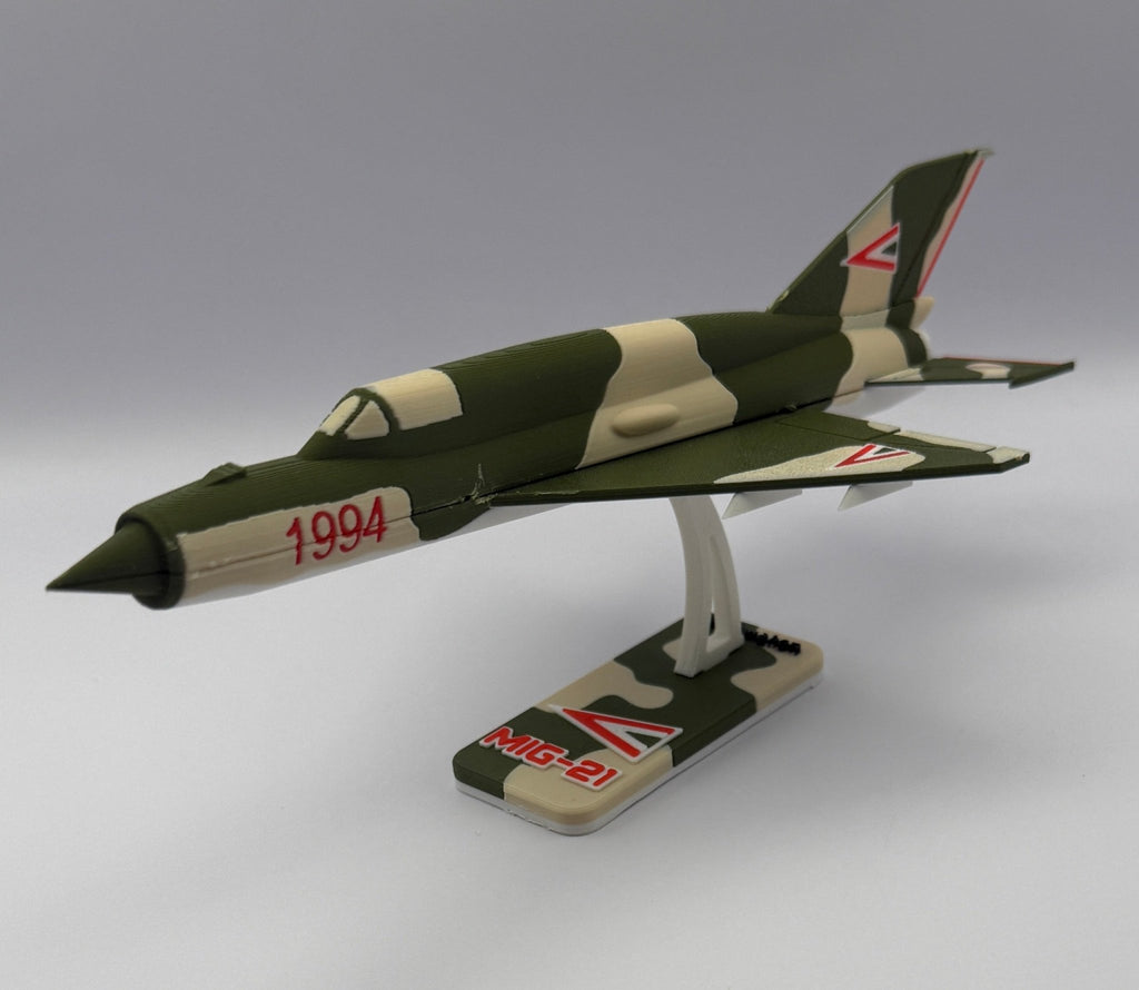 MiG - 21 – 3D - Druck Modellbausatz mit Tarnlackierung - MiniAviation